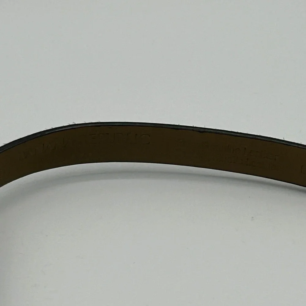 Banana Republic Leopard Calf Hair Skinny Belt Set 2 Genuine Leather XS Neutral